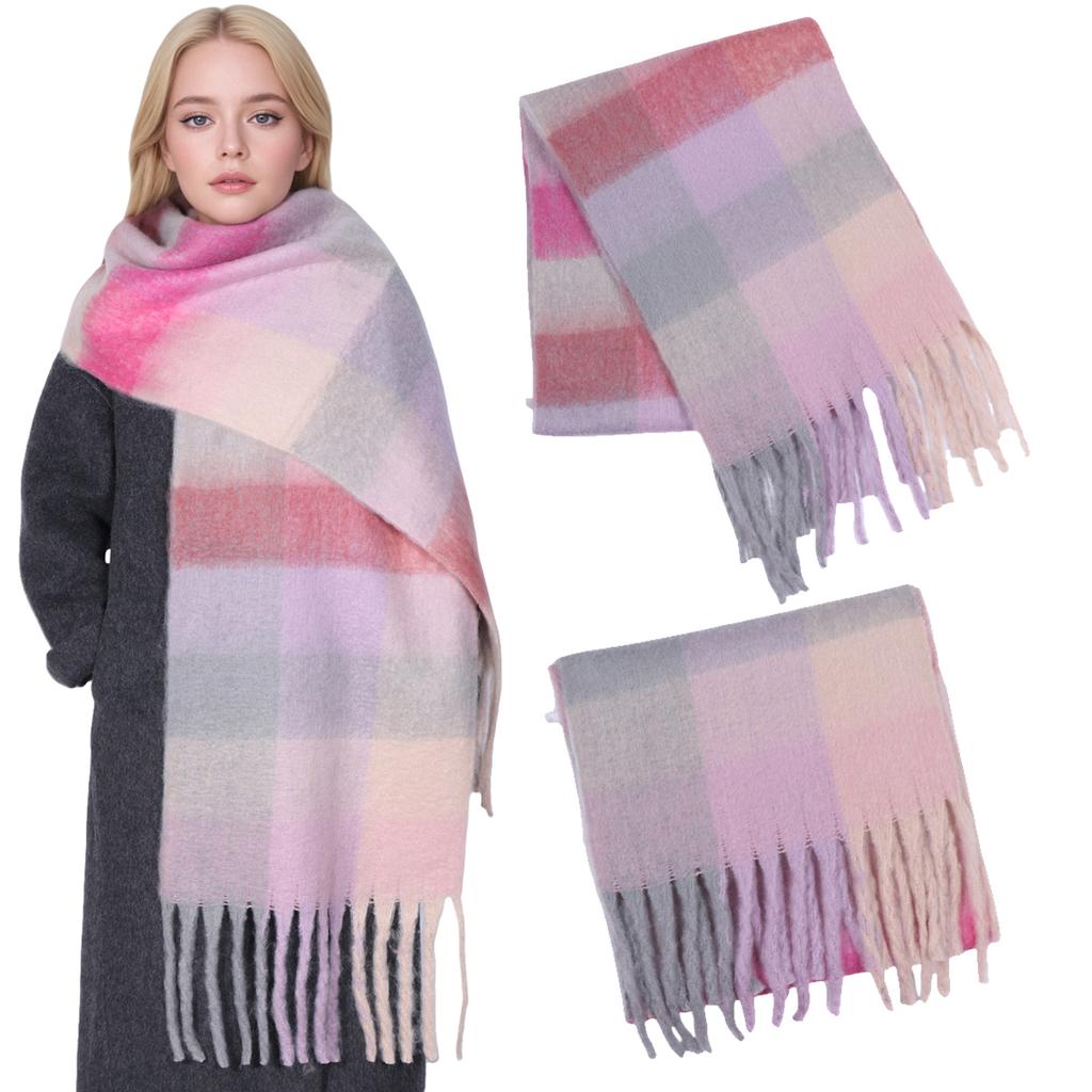 Winter Cashmere Scarf Student Neck Thick Warm Shawl For Women Men Popular Tassel Scarves Bufanda Blanket Pashmina Wraps Poncho