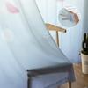 Spring Cherry Blossom Flowers Gradient Sheer Curtains for Living Room Decoration Window Curtains Kitchen Tulle Voile Curtains