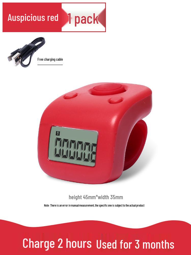Rechargeable Bluetooth Smart Ring with Digital Counter