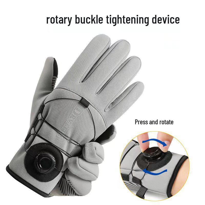 Men's Windproof Waterproof Thermal Cycling Gloves – Touchscreen, Non-Slip, Long Style, Thickened for Autumn and Winter.