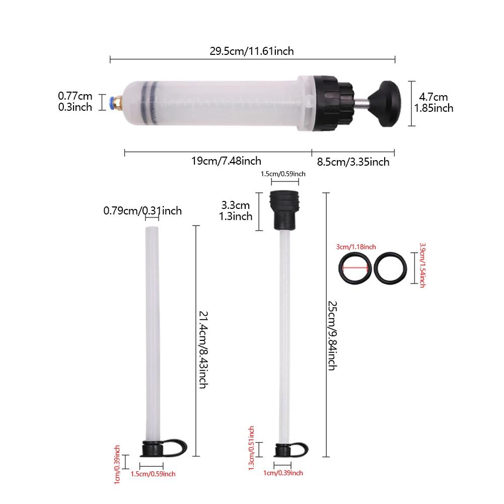 Automotive Fluid Extractors Pumps Oil Change Syringes with Hose Manual Fuels Suction & Filler Fluid Oil Change Evacuator 500cc