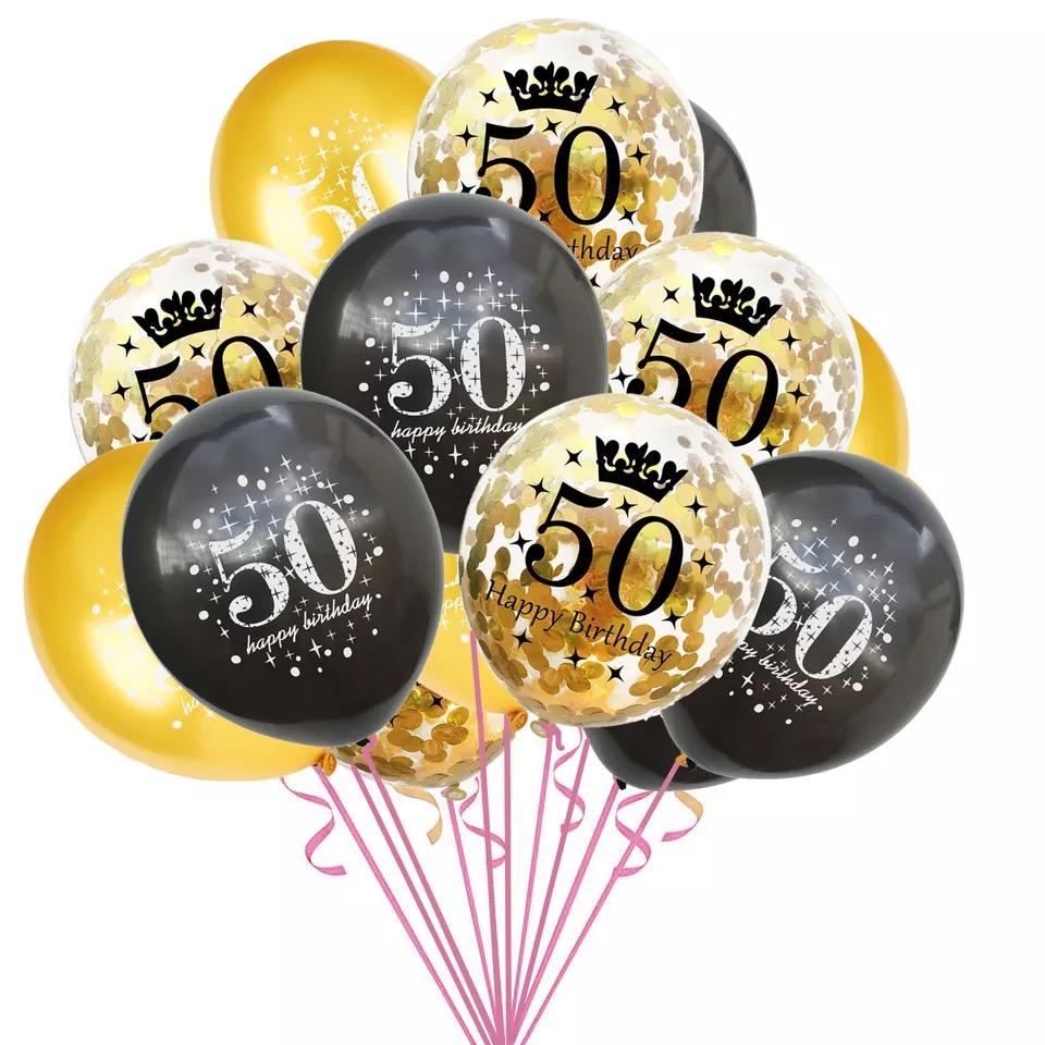 15pcs Birthday Inflatable Confetti Number Balloons 18 21 30 40 50 60 70 Year Party Decoration Adult Digit Helium Birthday Balons