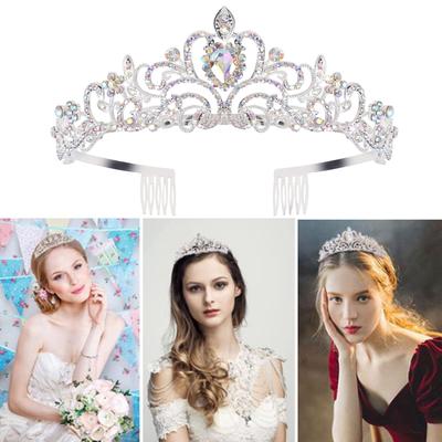 Elegante Strass Kroontjes Voor Vrouwen Tiara's Met Kam Haaraccessoires Voor Bruiden Verjaardagen En Promotiefeesten