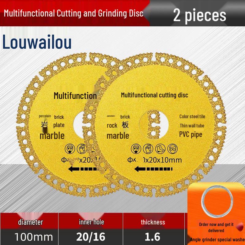 Multifunctional Angle Grinder Disc for Cutting Composite Sheet, Color Steel Tile, PVC, Wood, and Rock Slab