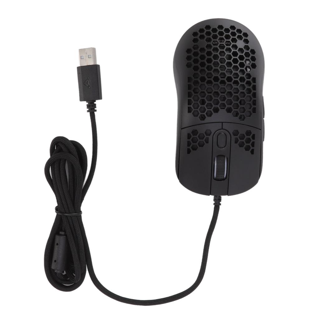 RGB Mouse Cellular Hollow Design Lightweight Wired Backlight 12000DPI 6 Level Regulable Type C Gaming Mouse for Tablets