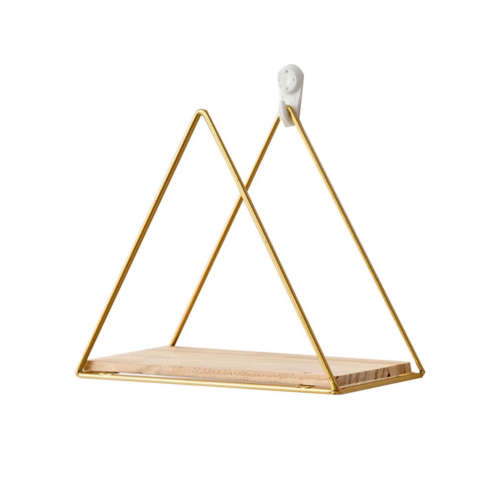 Iron Storage Shelf Geometric Nordic Style Storage Rack Novelty Artistic Storage Holder DIY Wall Mounted Home Decor Storage Shelf