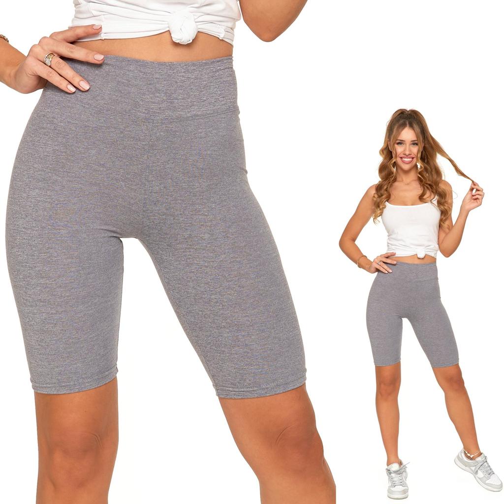 Peach Touch Fit Cycling Leggings High Waist MORAJ Sports Tights S/M Graphite Melange