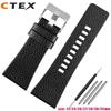Curea de ceas din piele naturală Lea/pentru ceasuri Diesel DZ4386 1657 1399 1206 4323 Bandă neagră 22mm 24mm 26mm 27mm 28mm 30mm 32mm