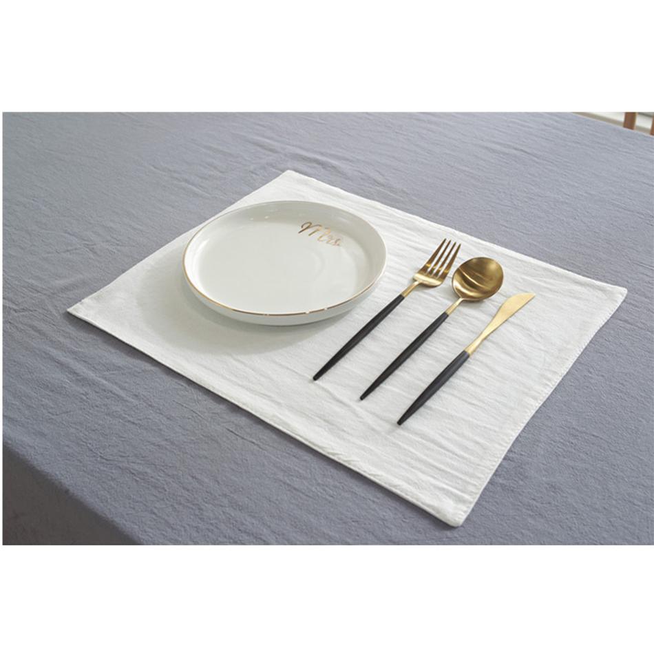 6PCS Solid Color Cotton Napkins,Non-Slip Heat Insulation Placemat,Coffee Tea Dinner Table Mat,Handmade Coaster,Washable Doily