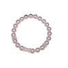 Purple Jade & Zircon Pearl Oval Beaded Bracelet - Elegant Luxury Hand Jewelry
