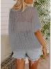 2025 Summer Cutout Knit Beach Cover-up Sweater for Women