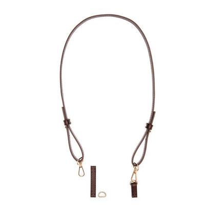 Long Shoulder Strap - Brown and Gold - 108.5 Cm