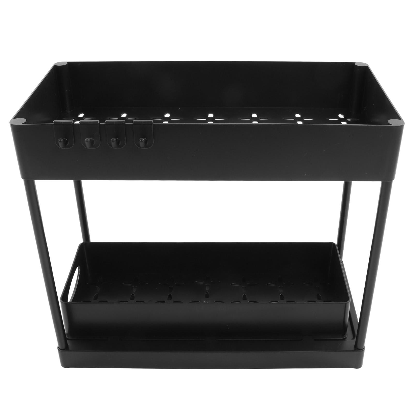 

Slide Out Storage Baskets ABS Under Sink Cabinet Sliding Drawers for Kitchen Bathroom Cosmetic Storage
