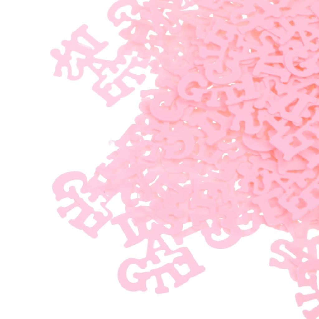 Lovely Its a Girl Baby Shower Celebration Party Table Confetti Sprinkles