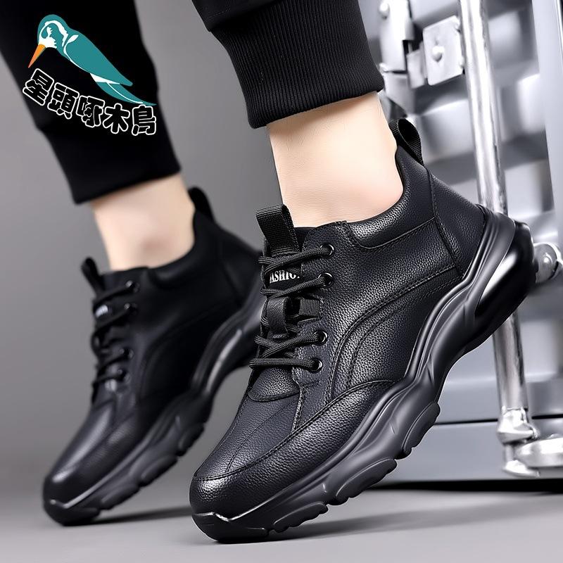 Men's Shoes Spring 2025 New Casual Leather Shoes Men's Running Sports Shoes Men's Soft Shoes