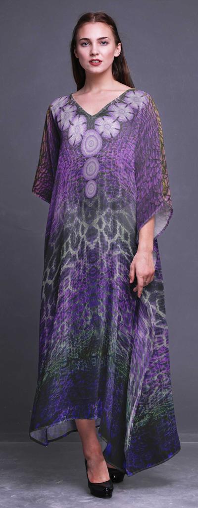 Phagun Snake Animal Skin Beach Kaftan Bikini Cover Up Womena S Maxi Dress Long