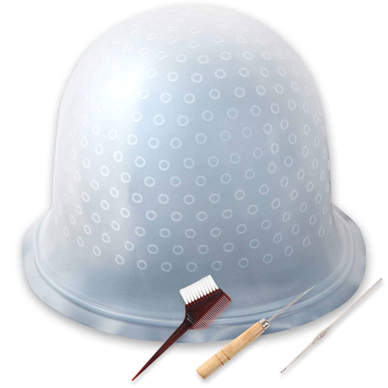 

fungoo Набор для мелирования с профессиональной направляющей шапочкой, 4 предмета, для начинающих, самосетка, под наблюдением парикмахера