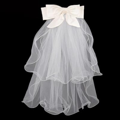 Bridal Woman Luminous Tulle Long Bachelorette Party Wedding  Ribbon Edge With Bowknot For Wedding Party