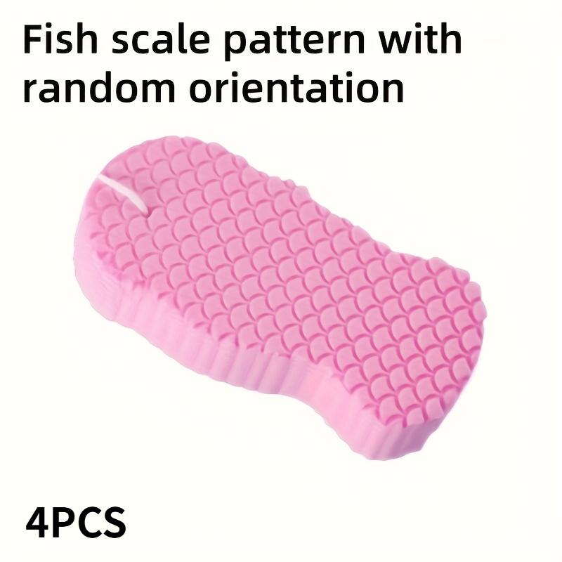 Nordic Style Exfoliating Bath Sponge, Dual-Sided Scrubbing Tool, Travel Portable Shower Brush, Suitable for Baby & Mom