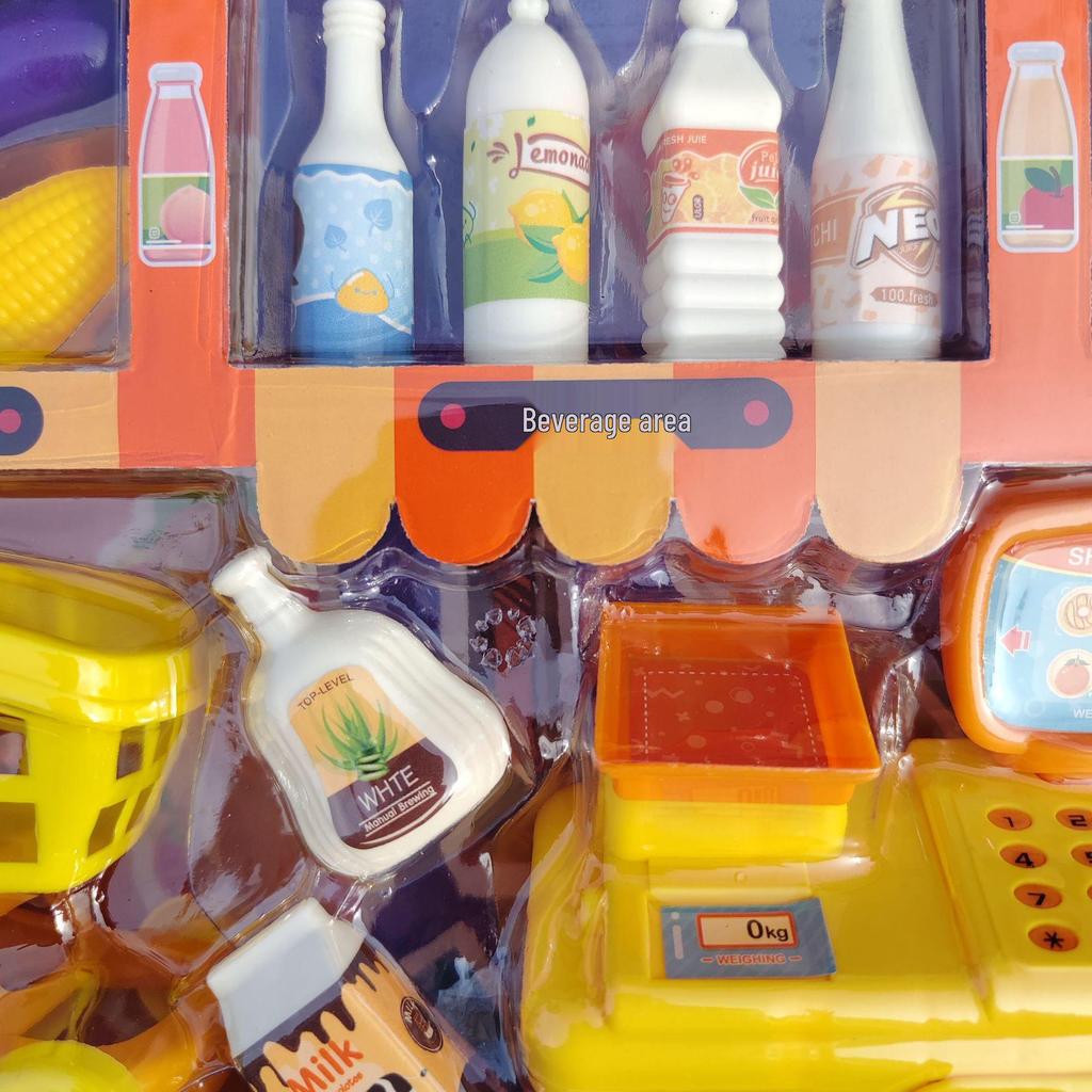 Children's Supermarket Cash Register Toy - Role-Playing Set for Girls