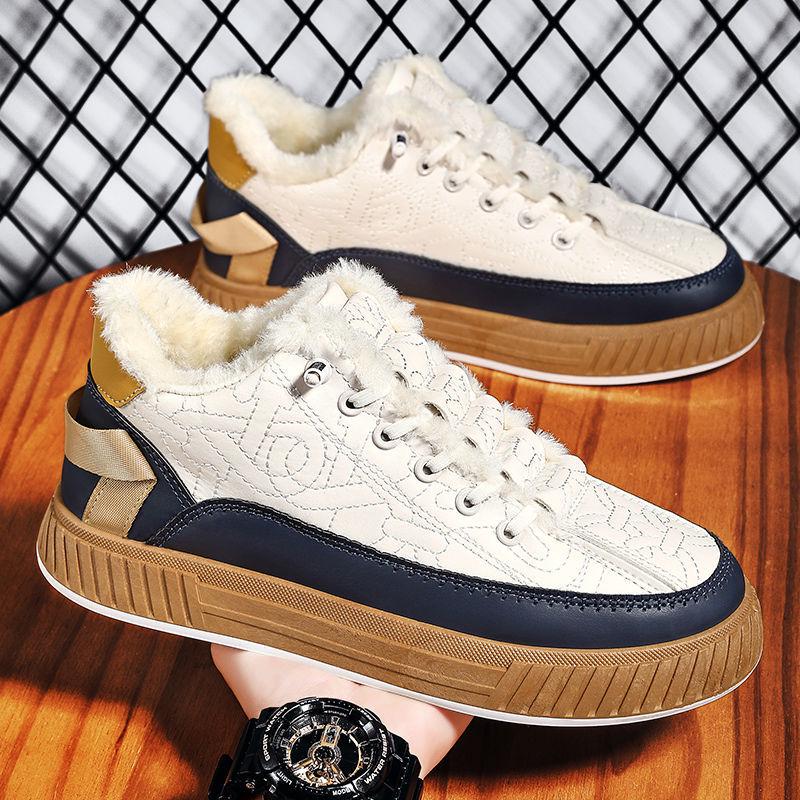 

Мужские зимние высокие кеды на меху с кожаным верхом Size 43