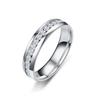 Crystal Couple Ring Men's Women's Titanium Steel Wedding Engagement Ring Anniversary Jewelry Gift