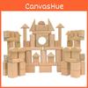 Construction Wooden Toddler Blocks With Natural Finish For Educational Learning