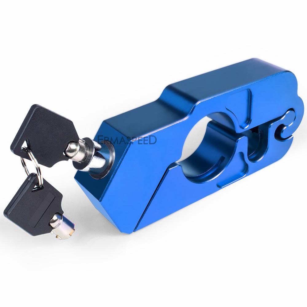 Trava de guidão de motocicleta CNC Trava de motor antirroubo Travas de segurança para motocicleta Scooter Bicicleta de terra Motocross Rua