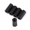100Pcs Black PA66  M3 Female X M3 Female Hex Threaded Spacer Standoff