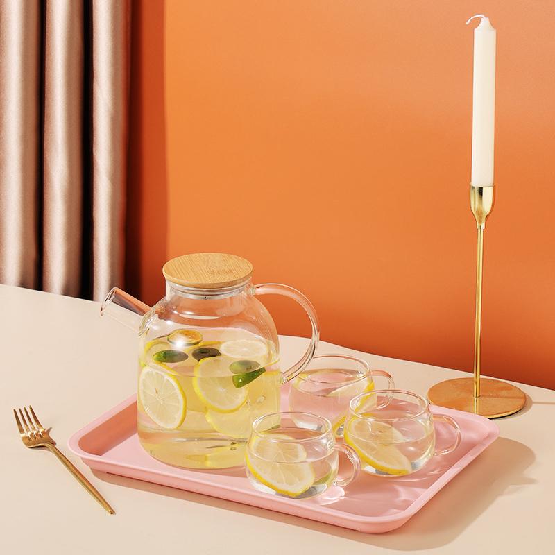 2 stücke Skandinavischen Stil Tablett Kunststoff Haushalt Rechteckigen Wohnzimmer Grill Kaffee Shop Restaurant Tee Tablett