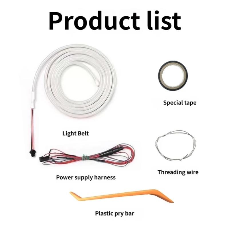 Waterproof LED Light Strips for Vehicle Trunk Flexible Design Easy Plug in Install Universal Fit Enhances Driving Safety