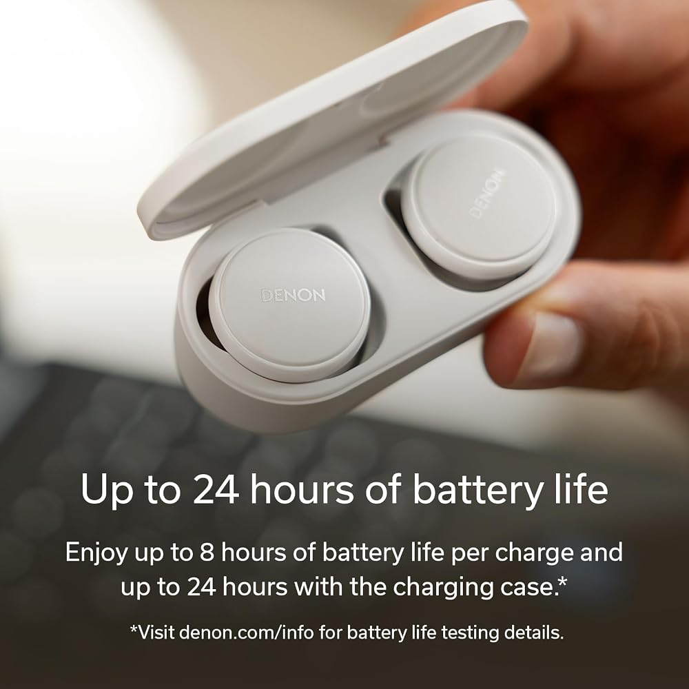 Denon PerL Pro AH-C15PL Wireless Earphones with Bluetooth, Personalization Features, Adaptive Active Noise Cancellation, Multipoint Connectivity, Loss
