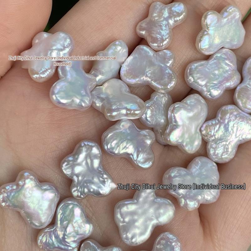 Жемчуг речной барочный в форме бабочки (9-10мм) для DIY Ручной работы Бижутерии. Random Single No Hole