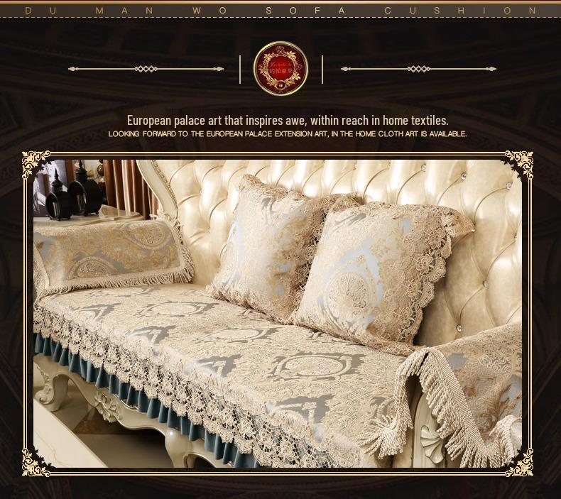 European Luxury Non-slip Sofa Cover & Throw Pillow Set - Universal Fit for All Seasons