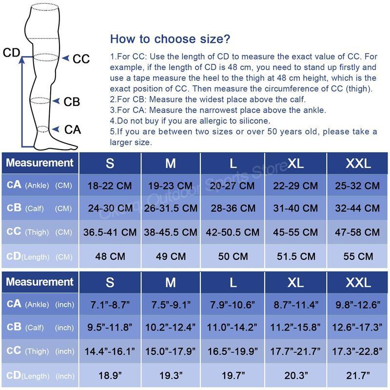 Level 2 Compression Socks 20-30Mmhg For Varicose Veins 1 Pair Medical Support Stockings