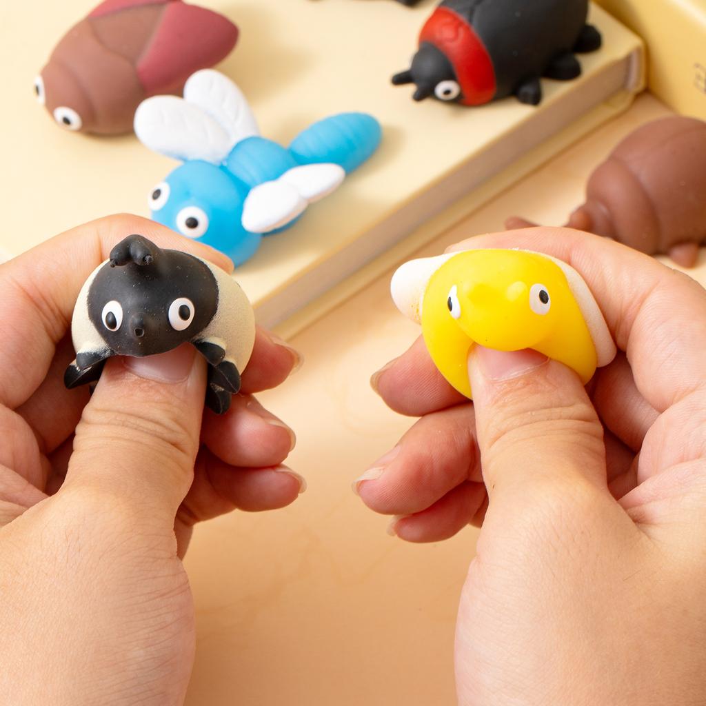 Mochi Squishy Fun Education Insect Squeeze Taba Squish Cartoon Animal Squeeze Stress Toys Party Decoration Birthday Gift For Kid