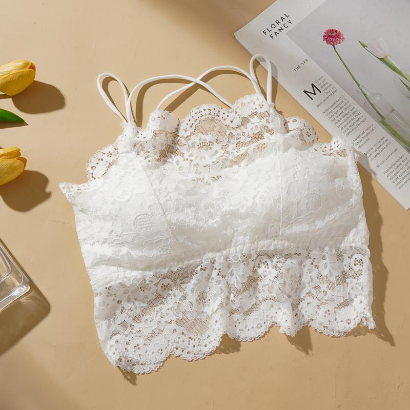 Summer Lace Wrapped Chest Tube Top Sexy Beautiful Back Camisole Women's Outerwear Inner Anti-exposure Underwear