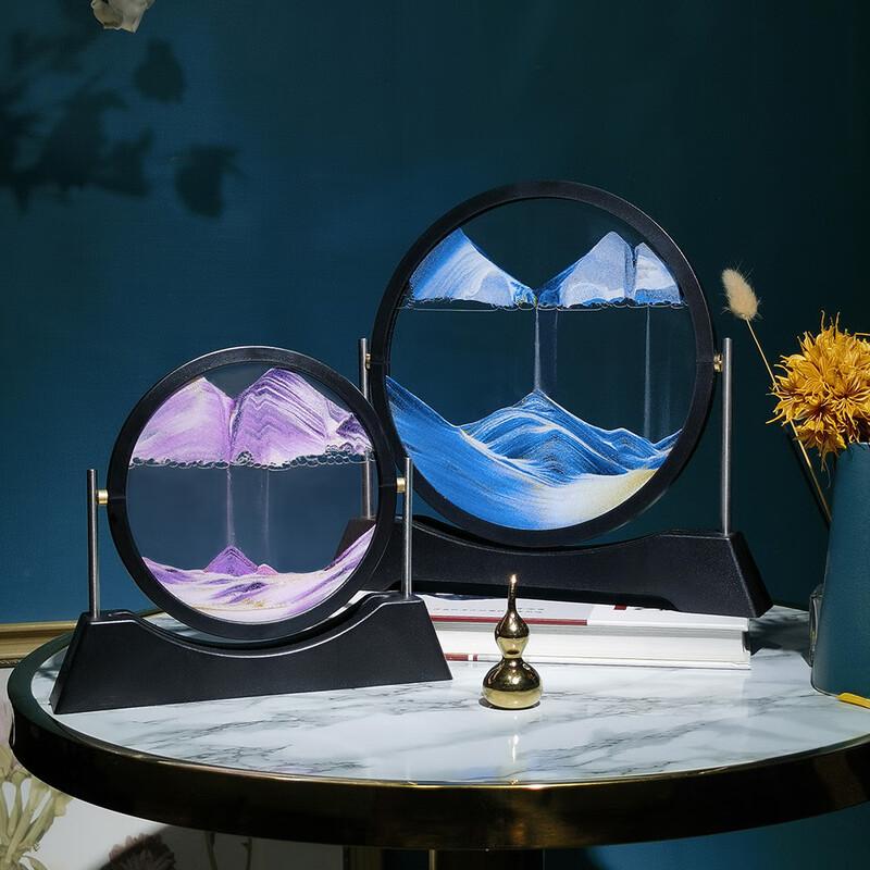 Luxury Round 3D Quicksand Art Hourglass