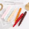 Classic Colorful Threaded Candles for Home Use Creative Odorless Long-stem Twisted Candles