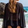 Women Sexy Chiffon Beach Wrap Skirt With Metal Decoration