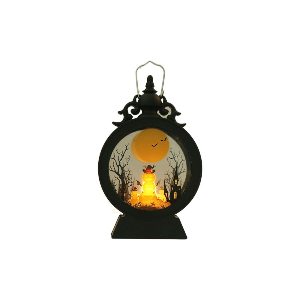 Pattern Hanging Ornament Halloween Decor Vintage Lantern Small Wind Light Halloween Party Layout