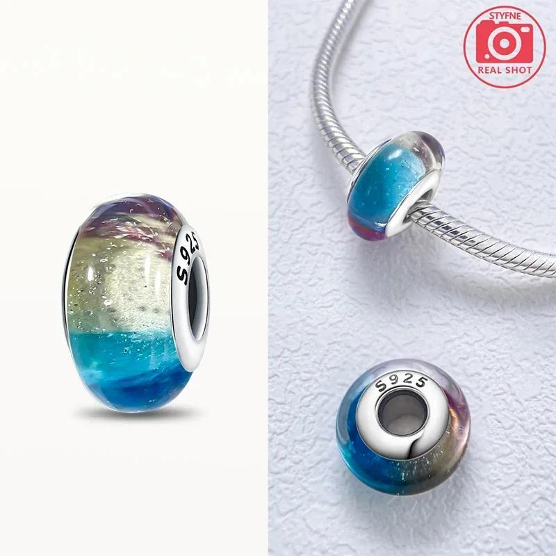 Coppereffervescence Murano Glass Original Colored Beads Fit Original Charm Bracelet Fine Jewelry Diy Giftsfor Women