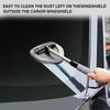 Car Windshield Window Cleaning Tool with 5 Reusable Microfiber Pads & Extendable Handle, Universal Glass Wiper Cleaner for Home Office