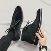High Top Corduroy Casual Shoes Men Fashion Retro Trendy High Top Boots Comfortable Autumn Lace-Up Non-Slip Walking Footwear Man