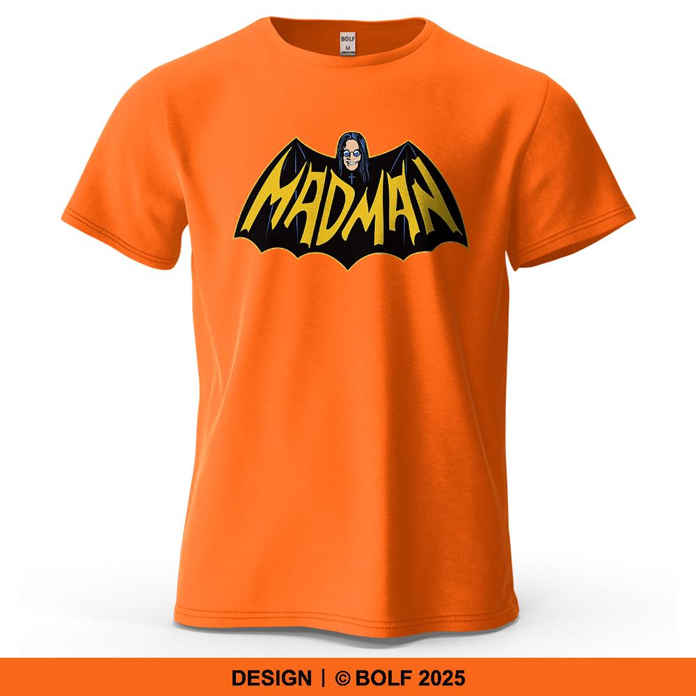 Madman Bat Emblem Printed Men's T-Shirt Oversized Mysterious Graphic Tees for Women Tops Tees Streetwear
