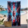 Prosop de Plajă Imprimat AC Milan Uscare Rapidă Moale Portabil Mare Dreptunghiular Pătură de Plajă pentru Călătorii Piscină