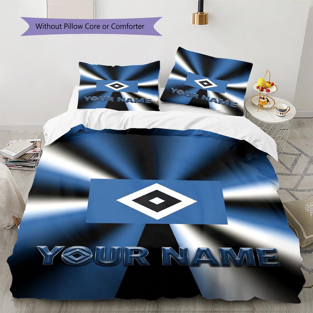 Name Custom Hsv Bilder Logo Pattern Bedding Set Quilt Cover Pillowcase Home Decor Gift (1 * Duvet Cover + 2 * Pillowcase, Without Core)