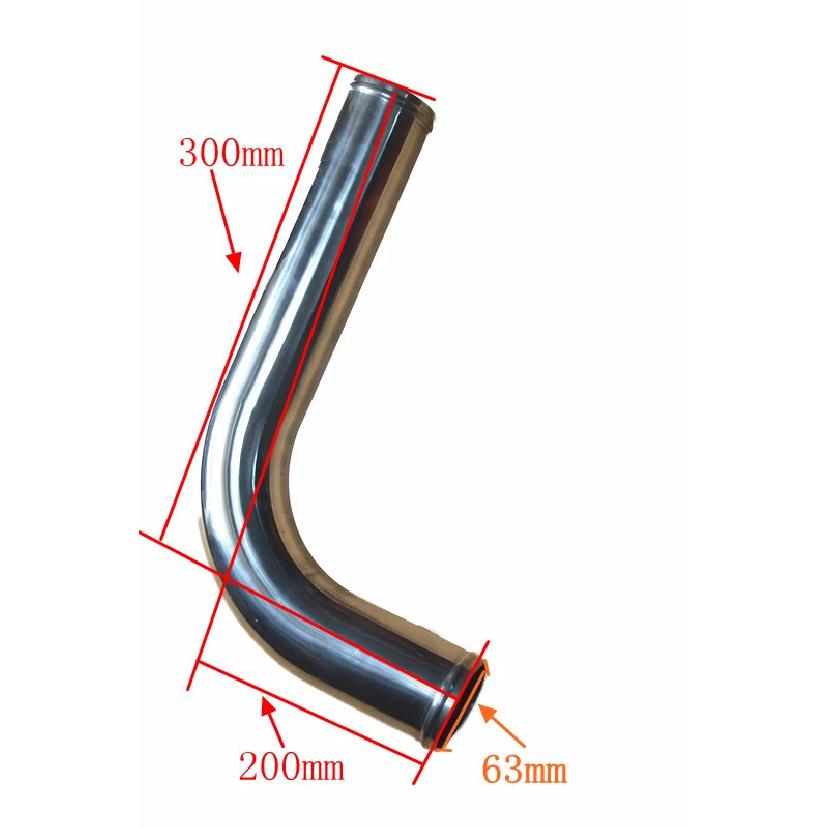 Universal L Type Aluminum Tube 63/70mm L Type 2/2.5inch Cold Air Intake Pipe for Racing Car Turbo High Flow 0/45/90/180 Degrees
