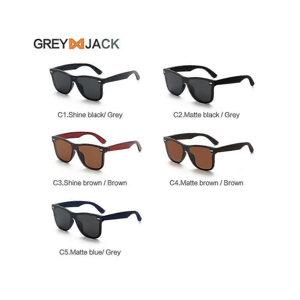 (Matte Brown)New Men's Polarized Uv400 Fashion Sunglasses