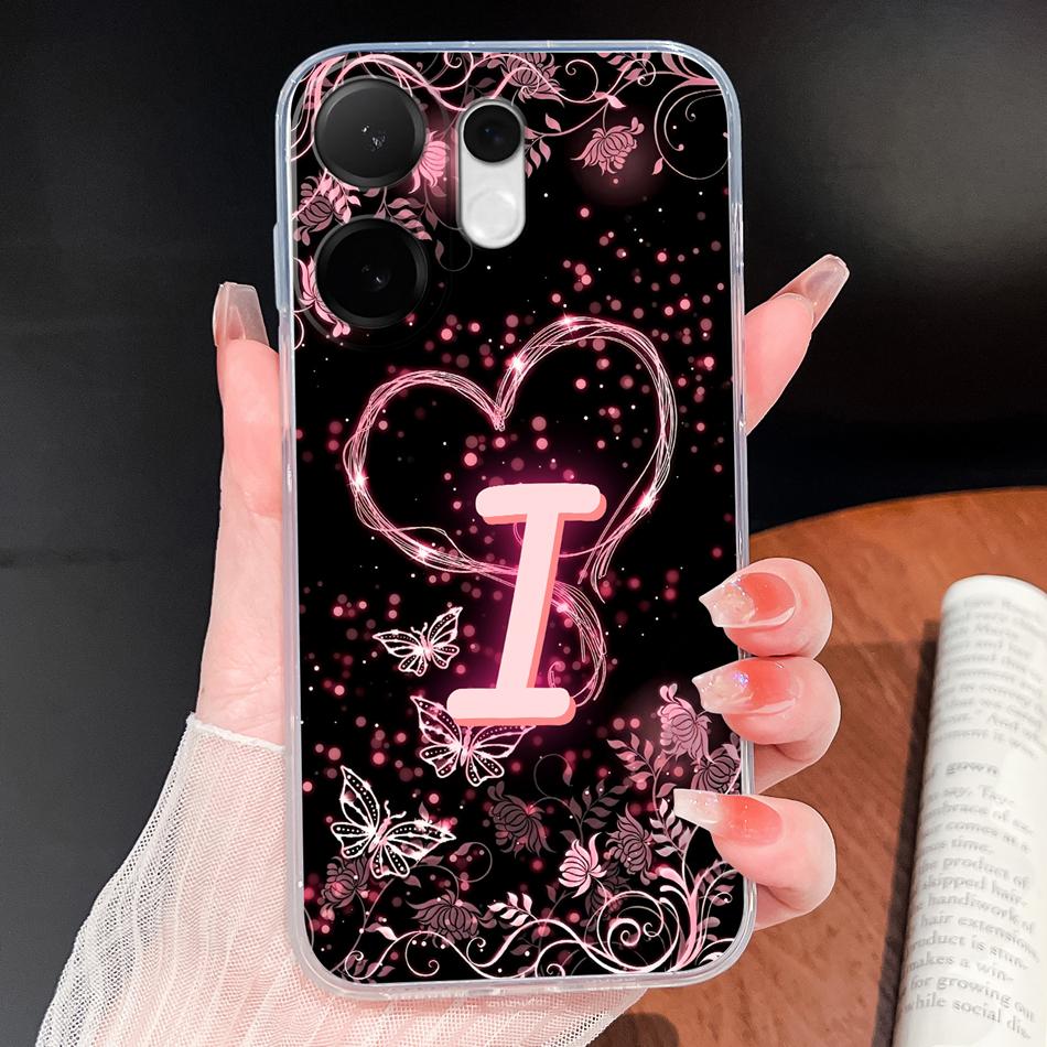 For Vivo V60 Lite Case Stylish Letters Clear Untra Thin Phone Covers For Vivo V 60 Soft TPU Silicone Anti Drop Couple Back Cover
